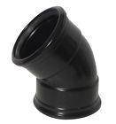 45 Degree Double Socket Bend - Black